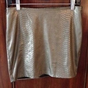 Metallic Snakeskin skirt